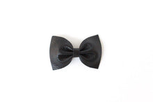 Black Classic Leather Bow