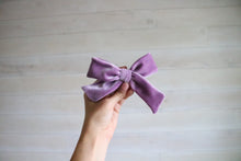 Lilac Velvet Bow