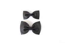 Black Classic Leather Bow