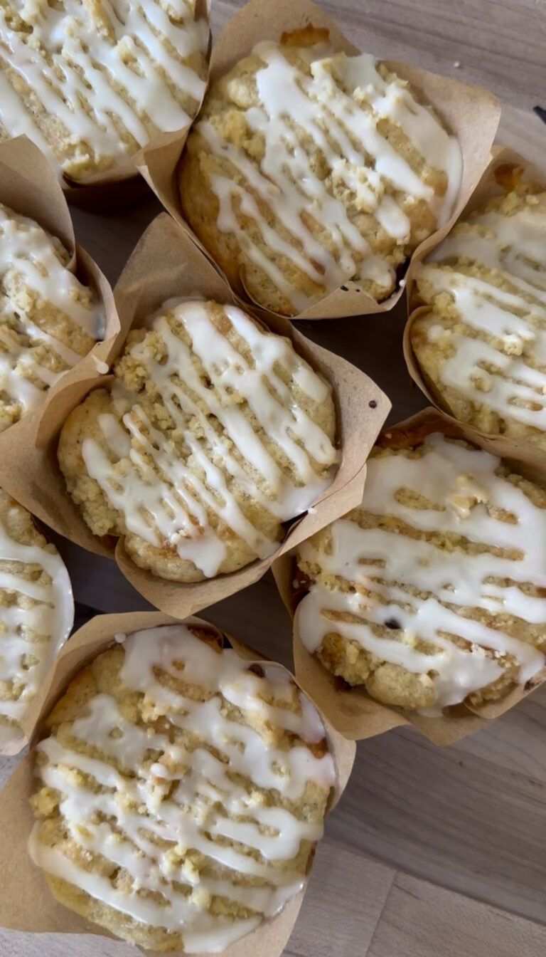 Lemon Crumble Muffins (made with sourdough discard)