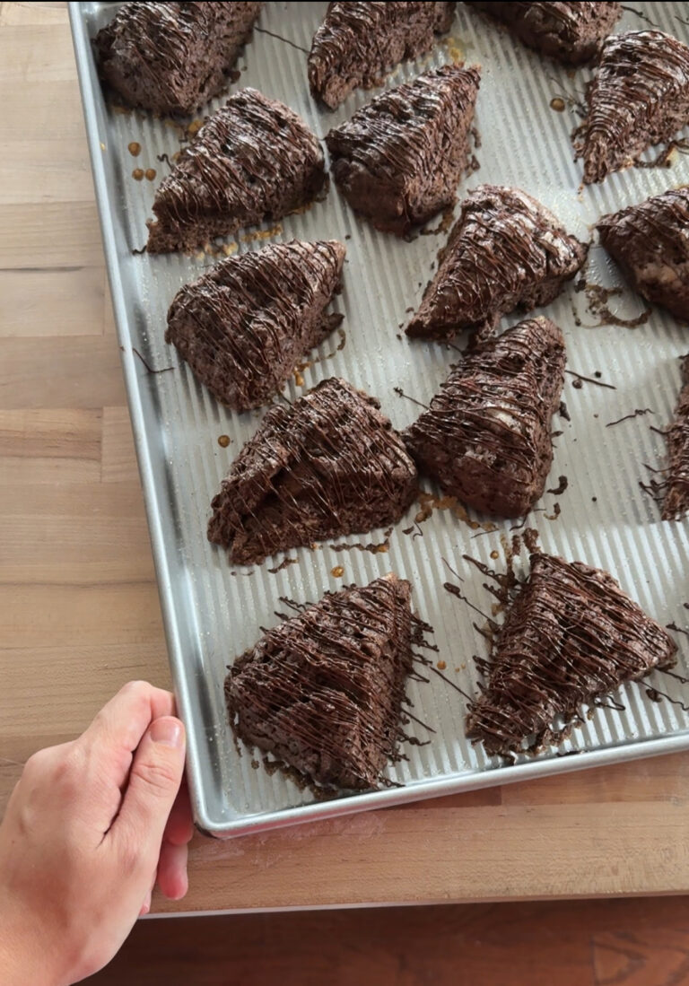 Chocolate Espresso Sourdough Scones
