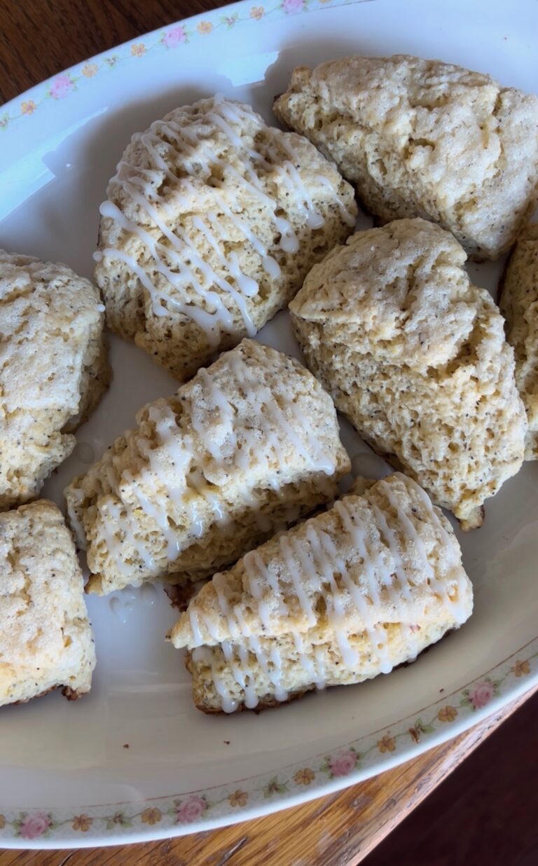 Lemon Poppy Seed Sourdough Scones